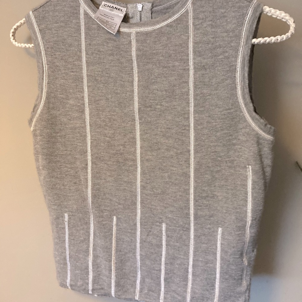 CHANEL - Cashmere Silk Blend Knit Top